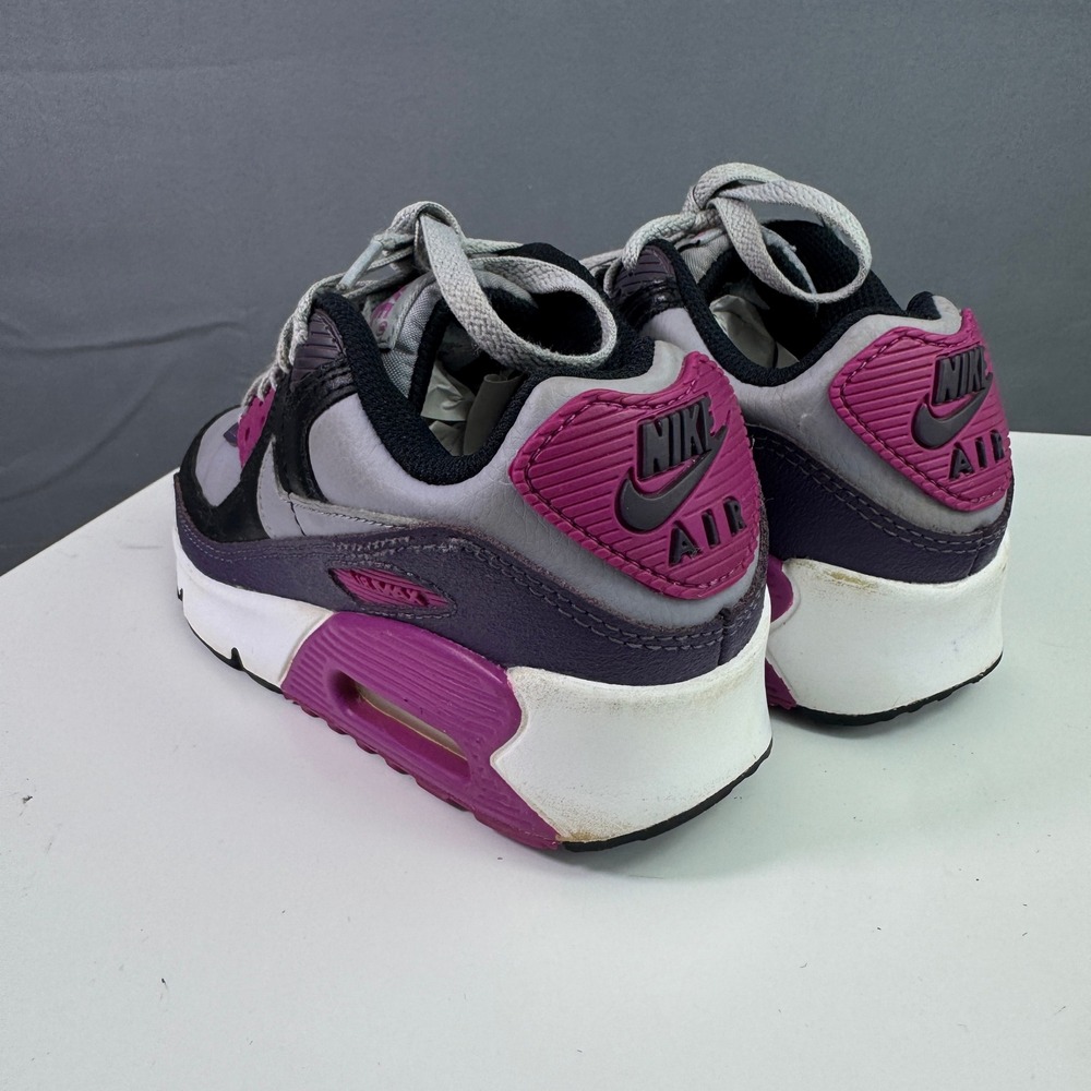Nike Air Max 90 GS Kids Size 1Y Dark Raisin Gray Purple Casual Shoes HF6358-003 - Picture 12 of 16